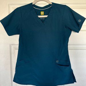 WonderWink Scrub Top - Caribbean Blue
